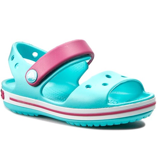 Sandały CROCS - Crocband Sandal Kids 12856 Pool/Candy Pink Crocs turkusowy 32.5 eobuwie.pl