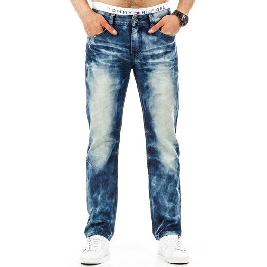 Spodnie jeansowe męskie (ux0662) niebieski Jeans s28 DSTREET