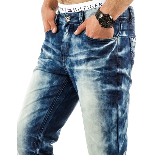Spodnie jeansowe męskie (ux0662) Jeans niebieski S33 DSTREET