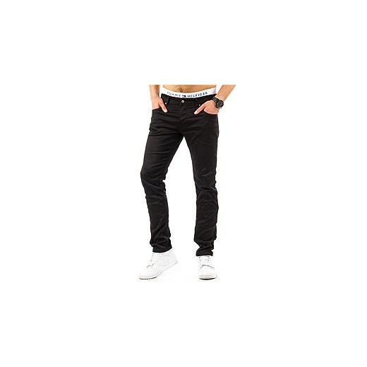 Spodnie jeansowe męskie czarne (ux0659) czarny  s36 DSTREET