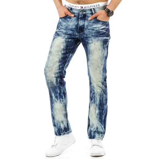 Spodnie jeansowe męskie niebieskie (ux0660) niebieski Jeans s36 DSTREET