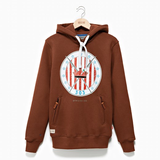 Bluza z kapturem Dywizjon 303 Red Is Bad brazowy XL