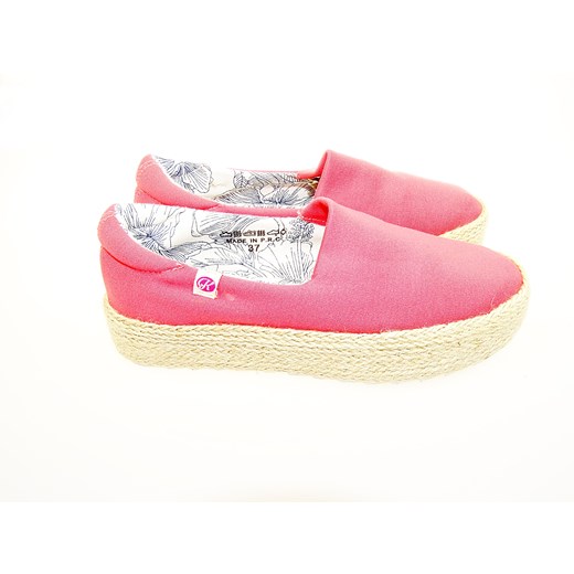 Espadryle na platformie kolor Coral rozowy Nowy  Family Shoes
