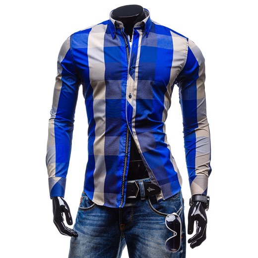 Koszula męska BY MIRZAD 3705 kobaltowa