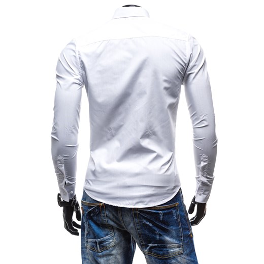 Koszula męska BY MIRZAD 5745 biało-niebieska