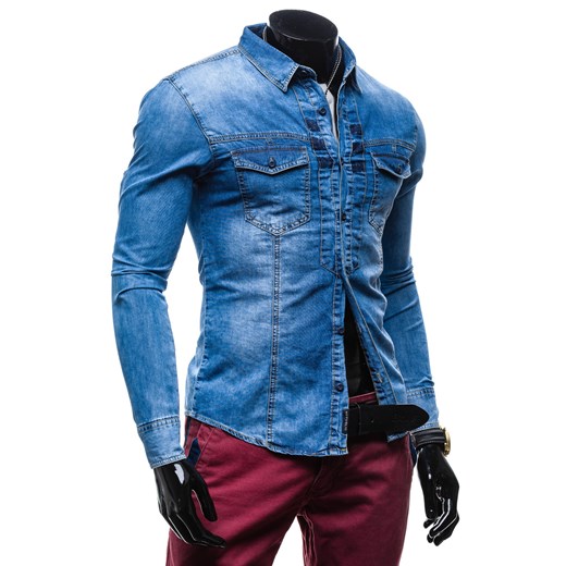 Koszula męska jeansowa REPUBLIC DENIM 8277 niebieska