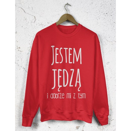 Bluza Oversize Jestem jędzą i dobrze mi z tym czerwony XXL dirtyshop.pl