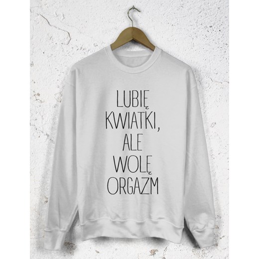 Bluza Oversize Lubię kwiatki ale wolę orgazm szary XL dirtyshop.pl