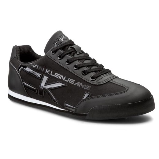 Sneakersy CALVIN KLEIN JEANS - Cale Matte Smooth/Patent SE8454 Black Calvin Klein czarny 41 eobuwie.pl