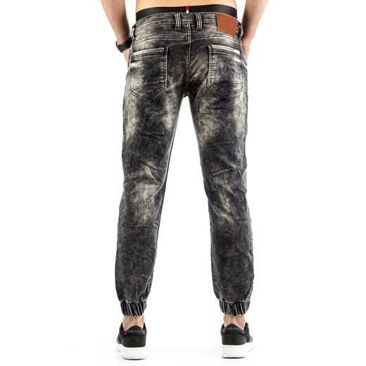 Spodnie jeansowe męskie czarne (ux0681) szary Jeans s29 DSTREET