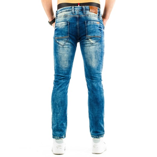 Spodnie jeansowe męskie (ux0682) niebieski Jeans s31 DSTREET