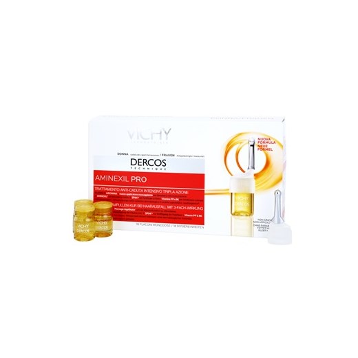 Vichy Dercos Aminexil PRO intensywna kuracja przeciw wypadaniu włosów dla kobiet (Intensive Treatment - triple action - targets hairloss) 18x6 ml