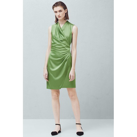 Mango - Sukienka Drap zielony Mango S ANSWEAR.com okazyjna cena 