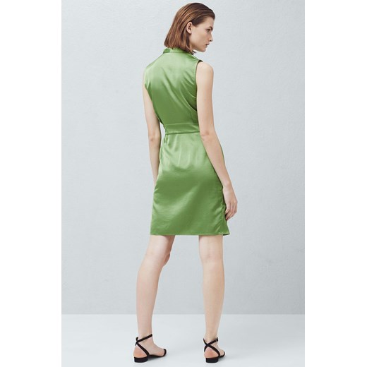 Mango - Sukienka Drap Mango zielony XS promocyjna cena ANSWEAR.com 
