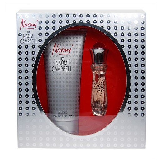 Naomi Campbell Naomi W Zestaw perfum Edt 15ml + 200ml Żel pod prysznic e-glamour czerwony żelowy