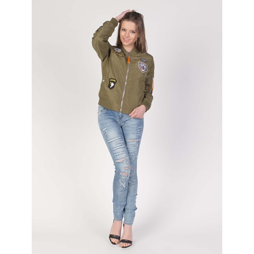KURTKA BOMBER Z NASZYWKAMI Yups XL