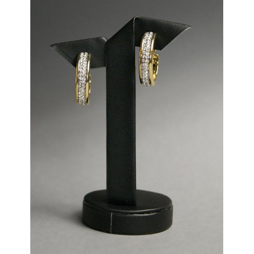 Kolczyki pozłacane, Swarovski, koła