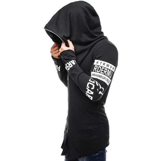 J.STYLE 2036 BLUZA MĘSKA CZARNA - CZARNA