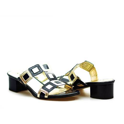 Sandały Sagan 1669 Granatowe-Złote lakierowane Sagan   Arturo-obuwie
