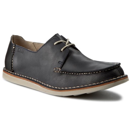 Półbuty CLARKS - Brinton Edge 261139647 Navy Leather Clarks  43 eobuwie.pl