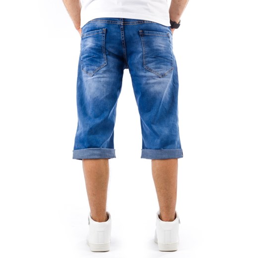 Spodenki jeansowe męskie (sx0257) niebieski Jeans S30 DSTREET