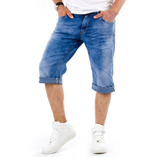 Spodenki jeansowe męskie (sx0258) niebieski Jeans S30 DSTREET