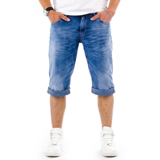 Spodenki jeansowe męskie (sx0258) niebieski Jeans s35 DSTREET