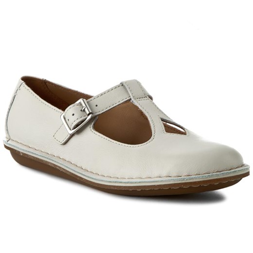 Półbuty CLARKS - Tustin Talent 261156245 Off White Lea  Clarks 37.5 eobuwie.pl