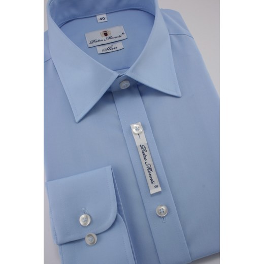 Koszula wizytowa Pietro Monnti KSDWPM0033 jegoszafa-pl niebieski bawełniane