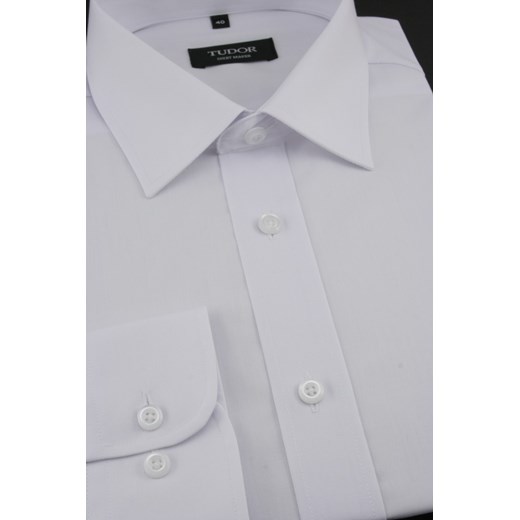Koszula wizytowa marki TUDOR - Slim Fit KSDWTDRSL900931 jegoszafa-pl bialy elegancki