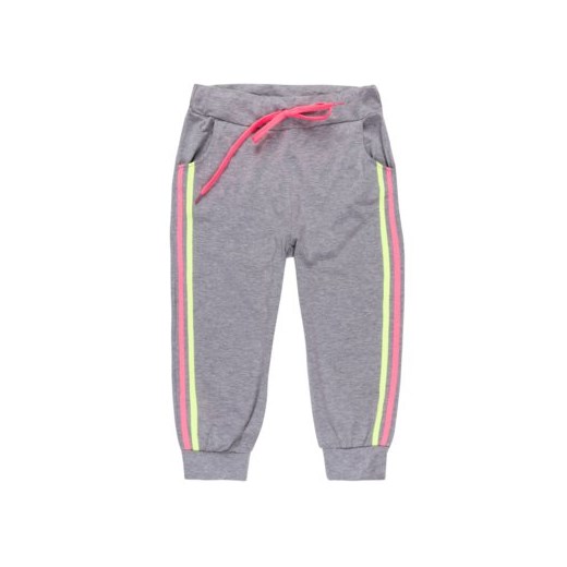 Spodnie damskie cienkie, dresowe z lampasami, ze ściągaczami gładkie długość 3/4