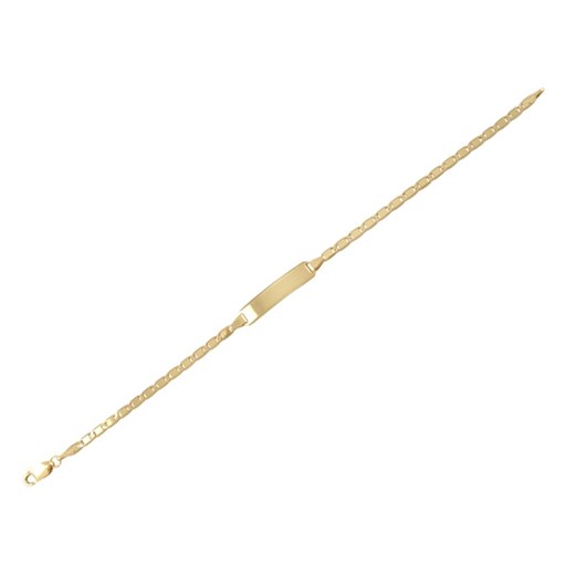 ZŁOTA BRANSOLETKA ŻYLETKA Z BLASZKĄ 18CM, PR.585