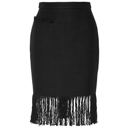 Fringed linen and cotton-blend tweed skirt Adam Lippes   NET-A-PORTER