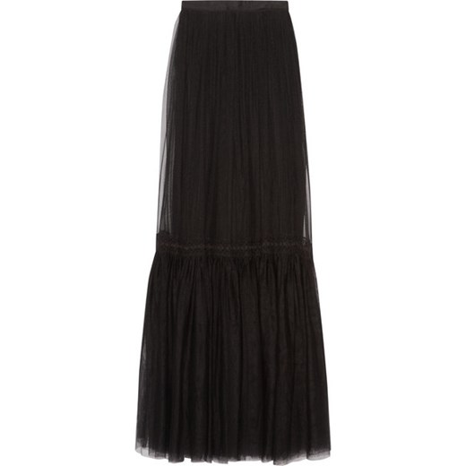 Lace-trimmed tulle maxi skirt Needle & Thread   NET-A-PORTER