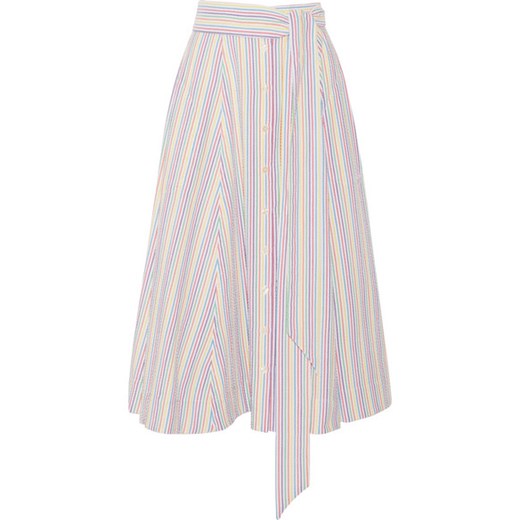 Striped seersucker midi skirt  Lisa Marie Fernandez  NET-A-PORTER