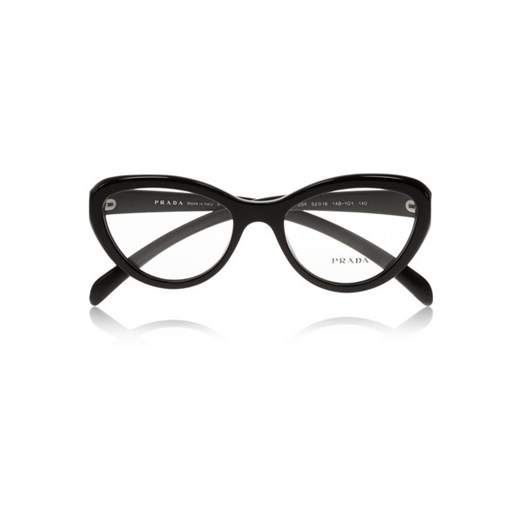 Cat eye acetate optical glasses bialy Prada  NET-A-PORTER