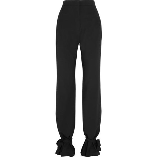 Tie-detailed stretch-piqué wide-leg pants J.W.Anderson czarny  NET-A-PORTER