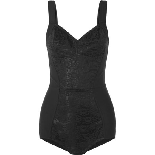 Lace-paneled stretch bodysuit Dolce & Gabbana czarny  NET-A-PORTER
