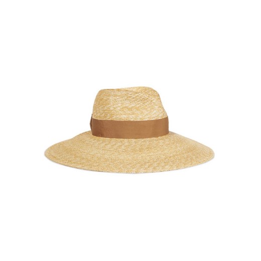 Grosgrain-trimmed straw hat pomaranczowy Lanvin  NET-A-PORTER