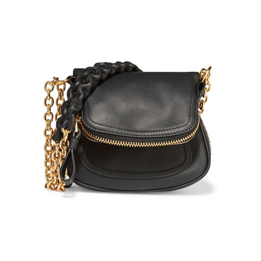 Jennifer mini leather shoulder bag szary Tom Ford  NET-A-PORTER