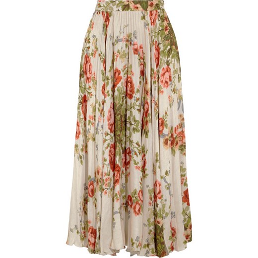 Pleated floral-print silk midi skirt  Gucci for NET-A-PORTER  NET-A-PORTER