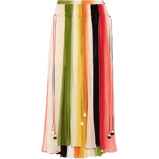 Striped silk-crepon maxi skirt Chloé   NET-A-PORTER