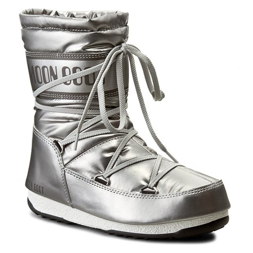 Śniegowce MOON BOOT - Moon Boot W.E. Soft Mid Met 24005200002 Silver  Moon Boot 37 eobuwie.pl