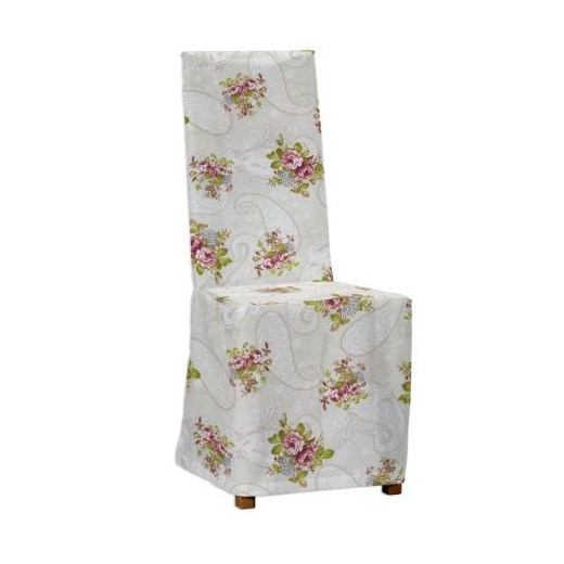 Dekoria Sukienka na krzesło Kaustby, róże na jasno beżowym tle, krzesło Kaustby, Flowers
