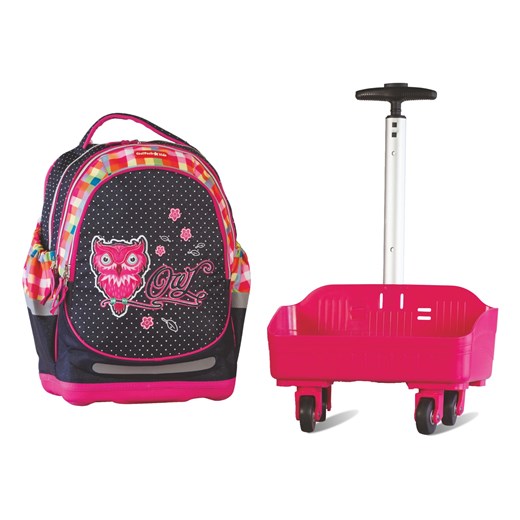 PLECAK NA KÓŁKACH COOLPACK FOR KIDS - OWL / SOWA - PLECAK ERGO + WÓZEK