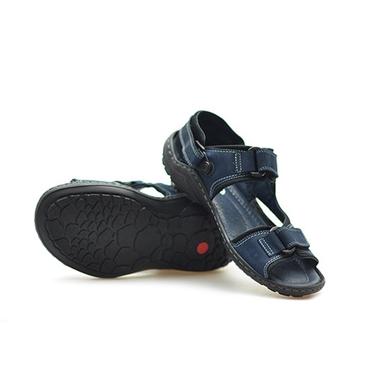 Sandały Pan 392 Granatowe lico czarny Pan  Arturo-obuwie