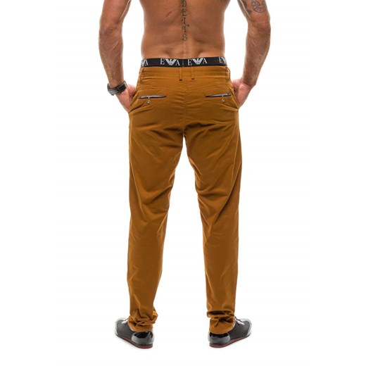 Spodnie męskie chinosy MAZIO 05-1 brązowe