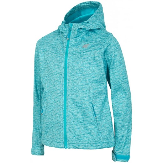 [T4L16-JSFD200] Softshell dziewczęcy JSFD200 - turkus 4F   