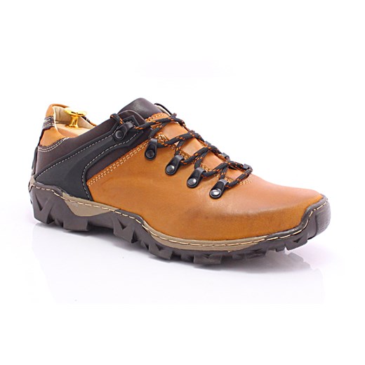 KENT 116 ŻÓŁTE - Trekkingowe buty męskie 100% skórzane Kent   okazja Sklep Obuwniczy KENT 