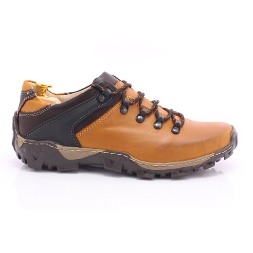 KENT 116 ŻÓŁTE - Trekkingowe buty męskie 100% skórzane  Kent  Sklep Obuwniczy KENT okazyjna cena 